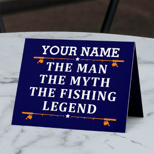 Personlig mannen myten fiskeledningen helgkort
