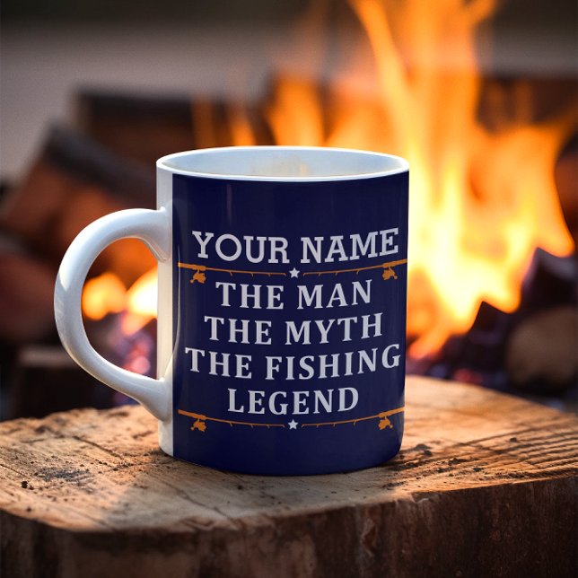 Personlig mannen myten fiskeledningen kaffemugg (Skapare uppladdad)