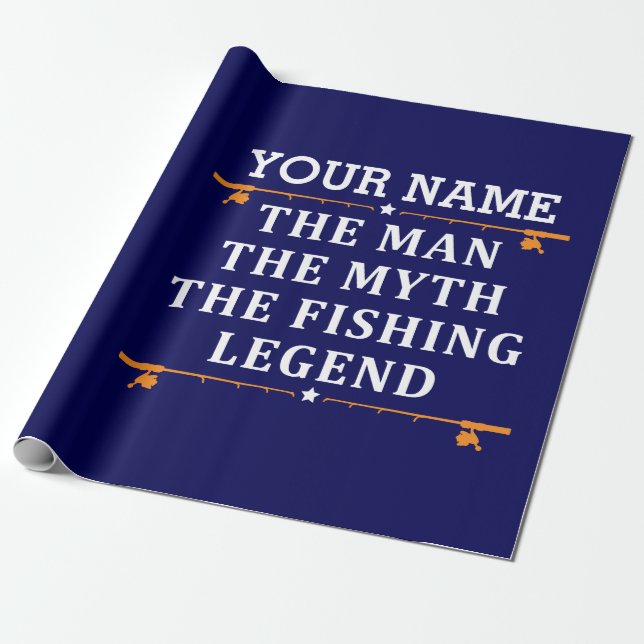 Personlig mannen myten fiskeledningen presentpapper (Utrullad)