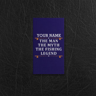 Personlig mannen myten fiskeledningen reklamkort