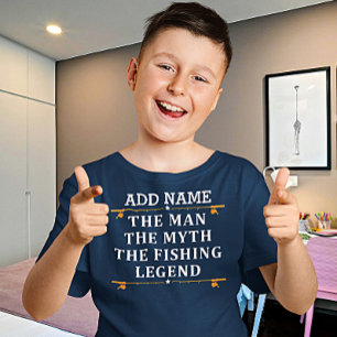 Personlig mannen myten fiskeledningen t shirt