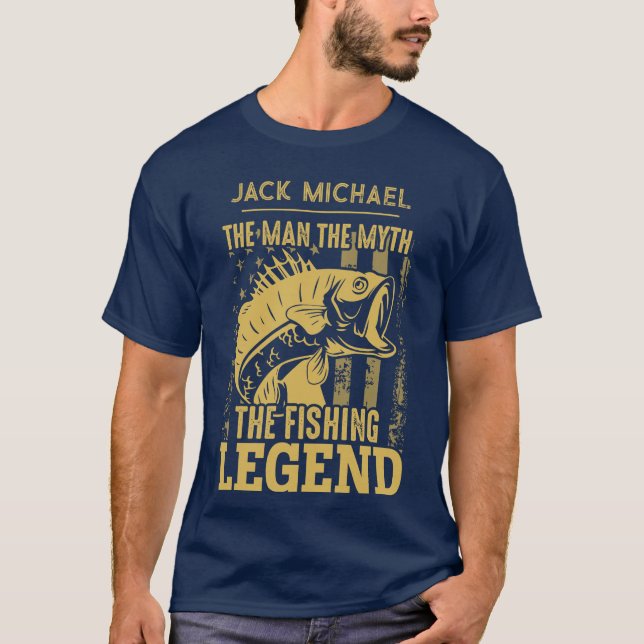 Personlig mannen myten fiskeledningen t shirt (Framsida)