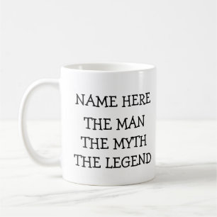 Personlig mannen myten om förklaringen kaffemugg