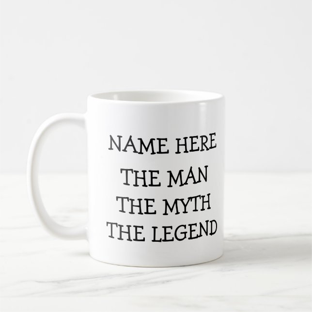 Personlig mannen myten om förklaringen kaffemugg (Vänster)
