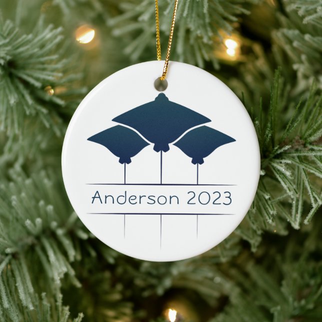 Personlig Manta Ray-Helgdag Julgransprydnad Keramik (Träd)