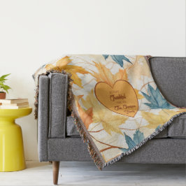 Personlig Maple Löv Thanksgiving Heart Filt