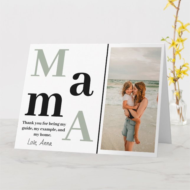 Personlig-mappat gratulationskort för Mors dag Kort (Gul blomma)