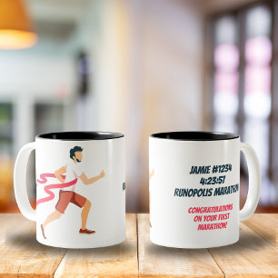 Personlig Marathon Man Namn Kaffemugg