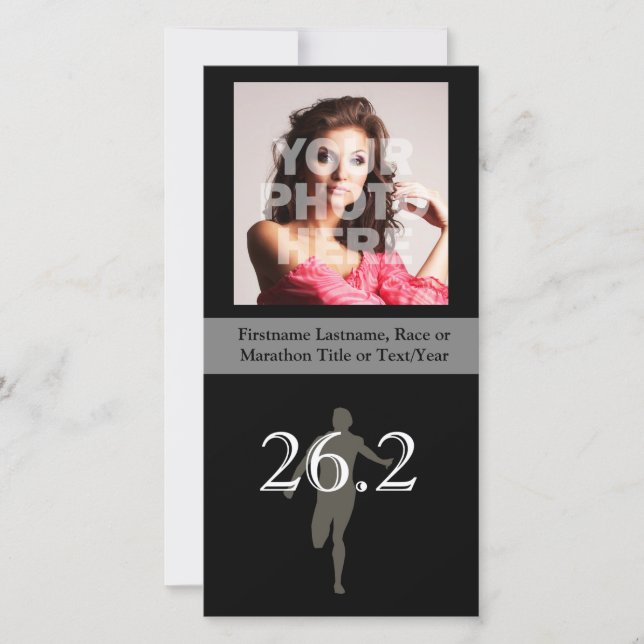 Personlig Marathon Springer 26.2 Keepsaké Meddelande (Framsida)