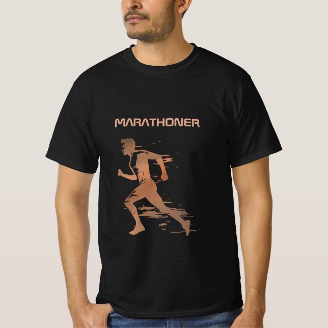 Personlig Marathon Springer Gift T Shirt (Framsida)
