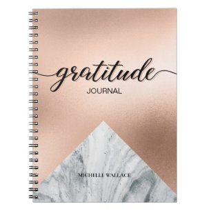 Personlig Marble Gratitude Journal Anteckningsbok