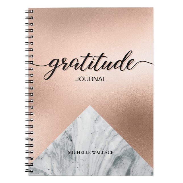 Personlig Marble Gratitude Journal Anteckningsbok (Framsidan)