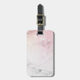 Personlig Marble med glitter-uppgifter Bagagebricka