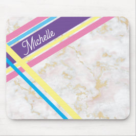 Personlig Marble Rosa Mouse Desk Pad-dator Musmatta