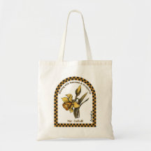 Personlig March Födelsemånad Blomma Toteväska