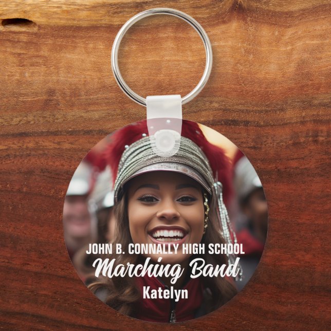 Personlig Marching Band Photo Dubbla Side Nyckelring (Framsida)