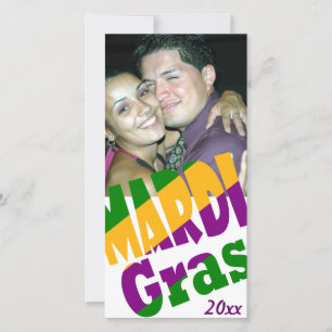 Personlig Mardi Gras 20xx Party-fotokort