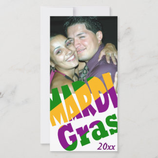 Personlig Mardi Gras 20xx Party-fotokort