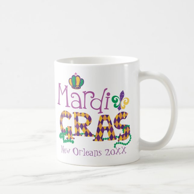 Personlig Mardi Gras Kaffemugg (Höger)