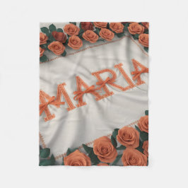 Personlig Maria Fleece Blanket med Orange Ro