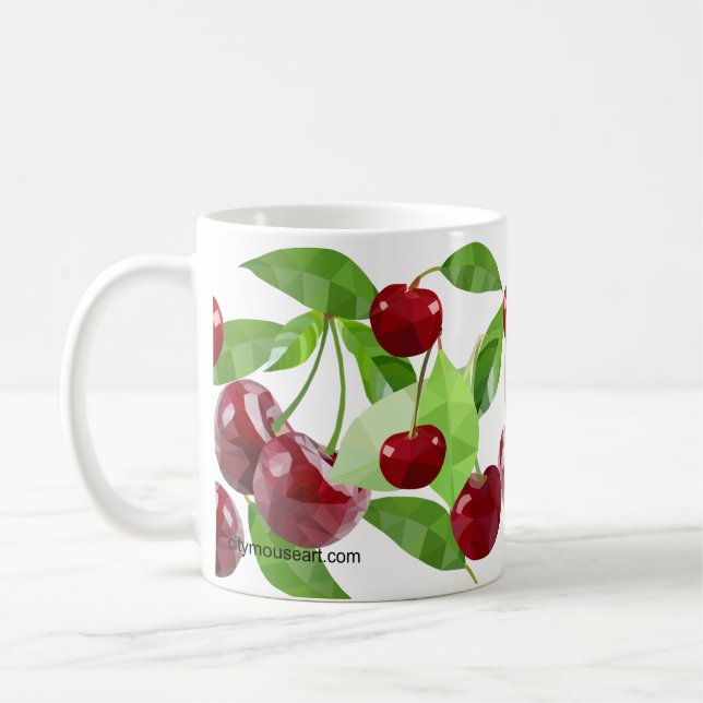 Personlig Marian Körsbär Kaffemugg (Vänster)
