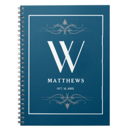 Personlig - marinblått klassiskt anteckningsbok