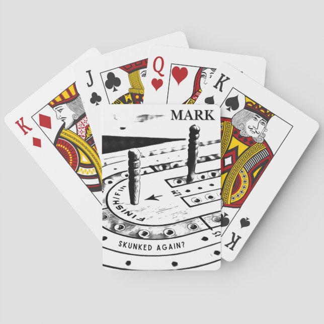 Personlig Mark Namn | Brott Casinokort (Baksidan)