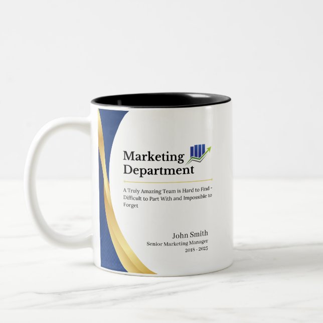 Personlig Marknadsföring-departementet Kaffe Mugg (Vänster)