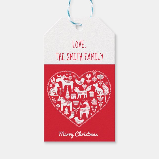 Personlig Märkre för utlämnande av skandinaviska d Presentetikett (Framsidan)