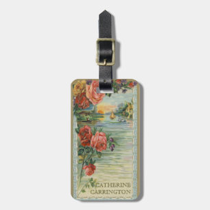 Personlig märkre för vintageVictorianbagage Bagagebricka