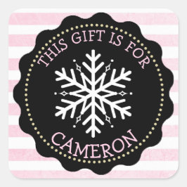 Personlig Märkre Helgdag-stickers Fyrkantigt Klistermärke