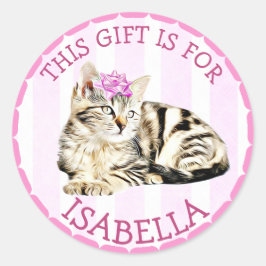 Personlig Märkre Helgdag-stickers Runt Klistermärke