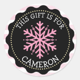 Personlig Märkre Helgdag-stickers Runt Klistermärke