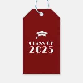 Personlig Maroon och White Studenten Presentetikett