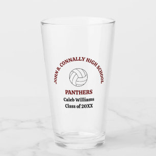 Personlig Maroon Volleybollspelare Team Glaskopp