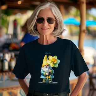 Personlig Mars Birth Month Garden Gnome T Shirt