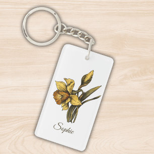 Personlig Mars Flower Daffodil Keychain
