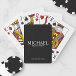 Personlig Marskalkar uppspelningskort Casinokort<br><div class="desc">Personlig Marskalkars Gifts med personlig groomsmans namn med titel och datum i klassiskt serif font stil. Perfekt för den bäste mannen,  far av bruden och mycket mer.</div>