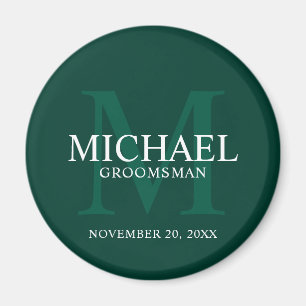 Personlig Marskalkarnas namn och monogram Magnet