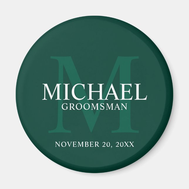 Personlig Marskalkarnas namn och monogram Magnet (Framsidan)