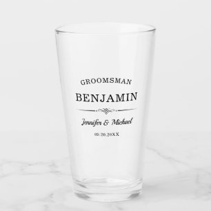 Personlig Marskalkars Gift Elegant bröllop Beer Glaskopp