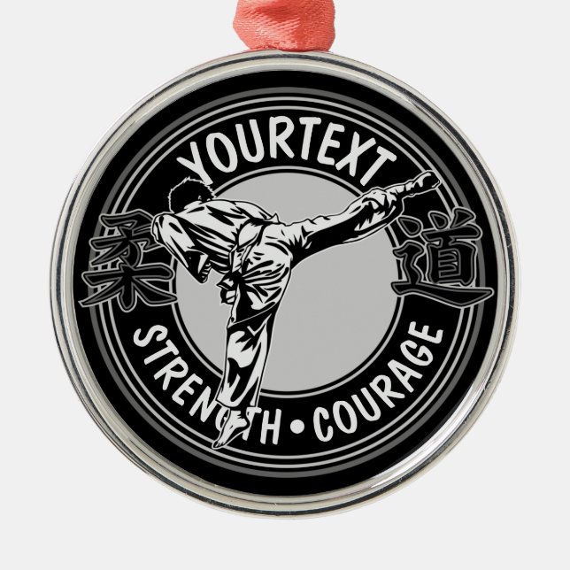 Personlig Martial Arts JUDO Japan Combat Sport  Julgransprydnad Metall (Framsidan)