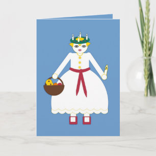 Personlig Martzkin St. Lucia Day Greeting Card Helgkort