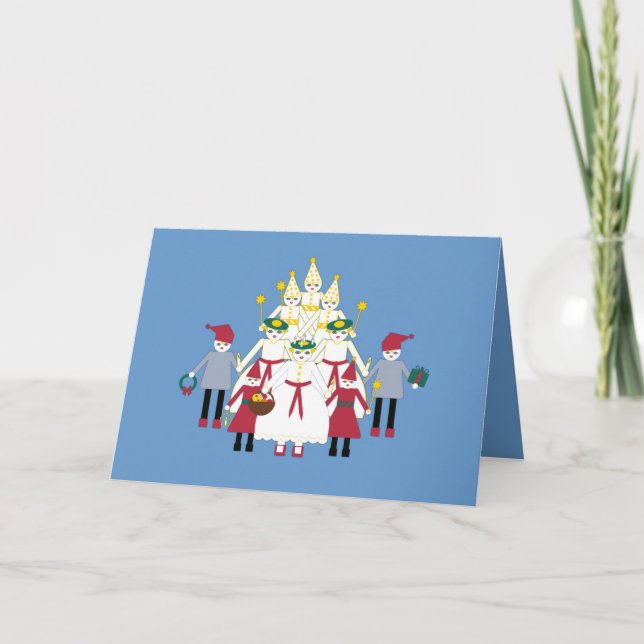 Personlig Martzkin St. Lucia Day Greeting Card Helgkort (Framsida)