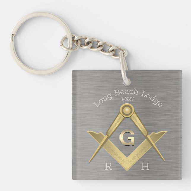 Personlig Masonic Keychain (Framsidan)
