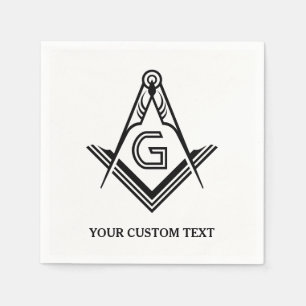Personlig Masonic Napkins and Dekorations Pappersservett