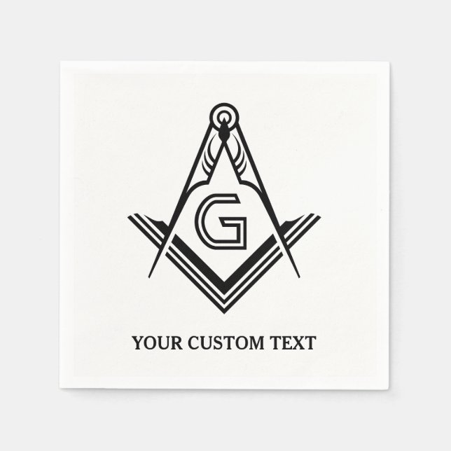 Personlig Masonic Napkins and Dekorations Pappersservett (Framsidan)