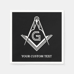 Personlig Masonic Napkins & Bord Dekorations Pappersservett