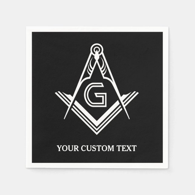 Personlig Masonic Napkins & Bord Dekorations Pappersservett (Framsidan)