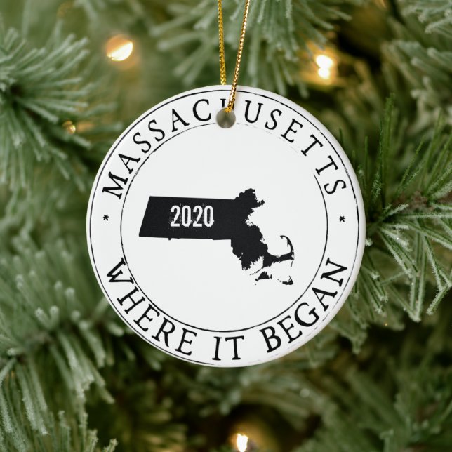 Personlig Massachusetts Ornament (Träd)